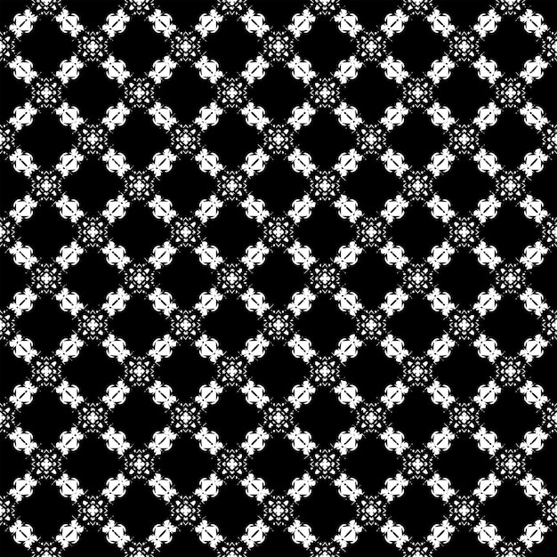 Patrón abstracto sin fisuras en blanco y negro. Fondo y telón de fondo. Diseño ornamental en escala de grises.