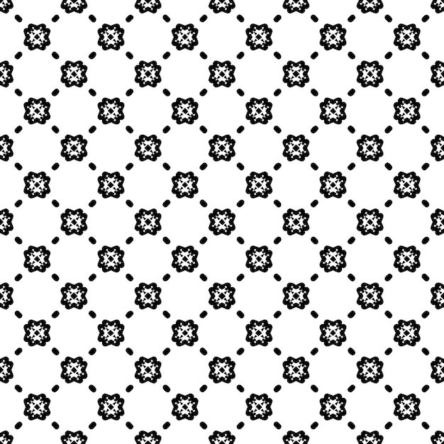 Patrón abstracto sin fisuras en blanco y negro. Fondo y telón de fondo. Diseño ornamental en escala de grises.
