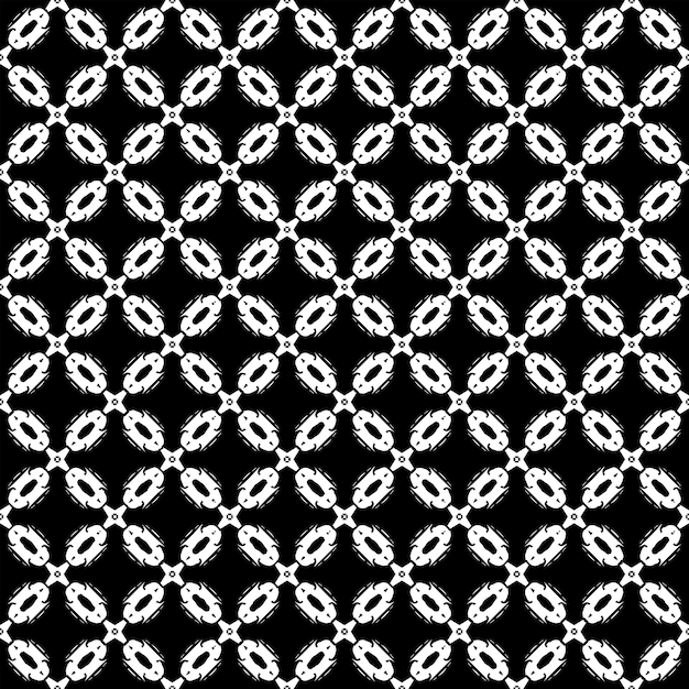 Patrón abstracto sin fisuras en blanco y negro. Fondo y telón de fondo. Diseño ornamental en escala de grises.