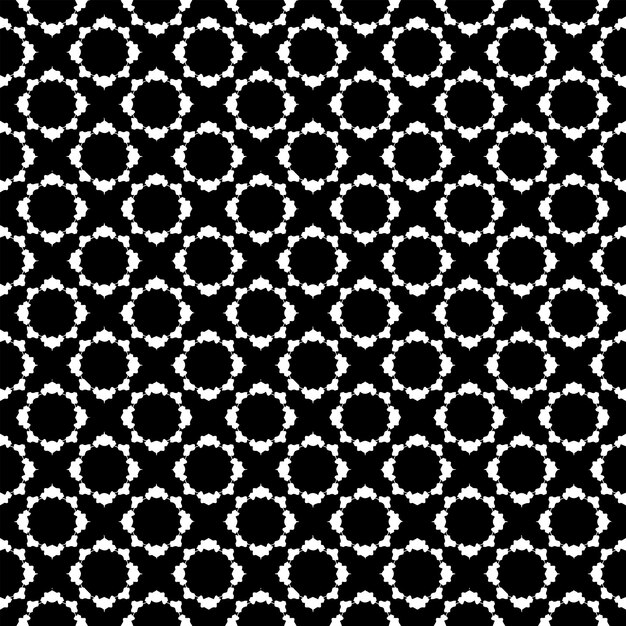 Patrón abstracto sin fisuras en blanco y negro. Fondo y telón de fondo. Diseño ornamental en escala de grises.
