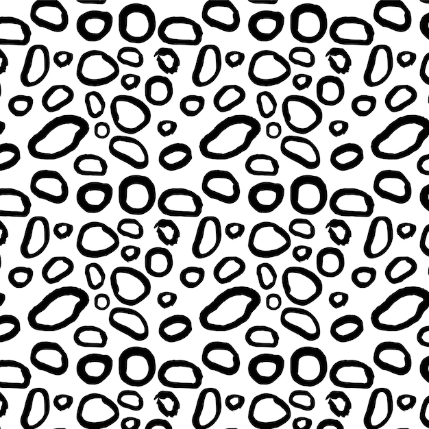 Patrón abstracto sin fisuras en blanco y negro