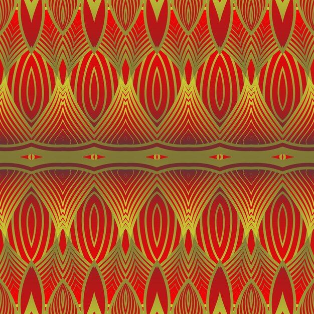 Patrón abstracto sin fisuras en colores rojo y amarillo ilustración vectorial