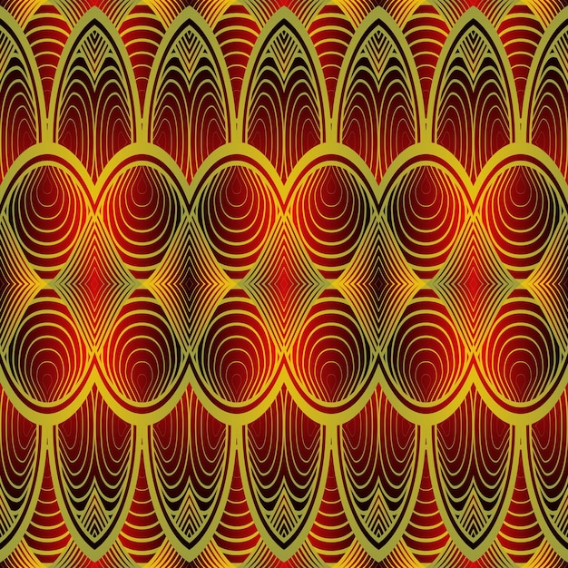 Patrón abstracto sin fisuras en colores rojo y amarillo ilustración vectorial