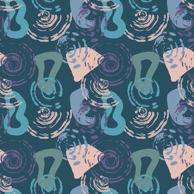 Patrón abstracto sin fisuras de trazos de pintura Fondo de vector de estilo grunge
