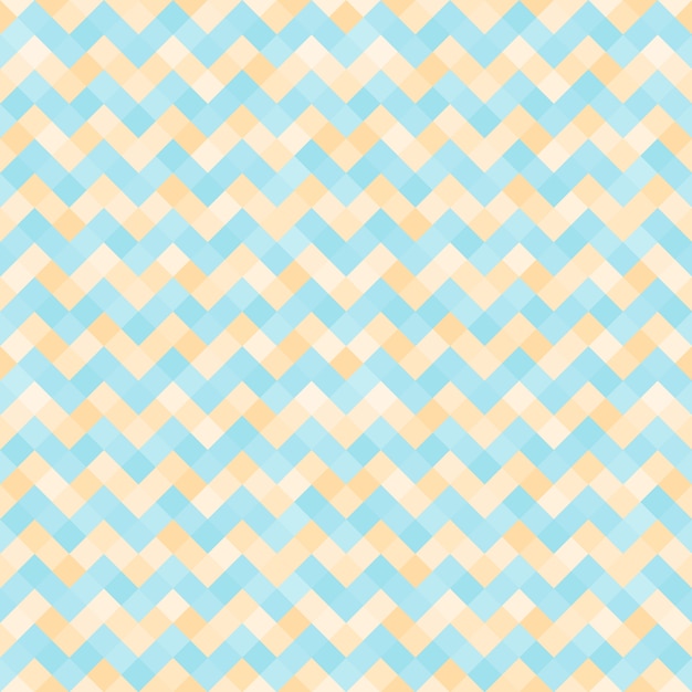 Patrón abstracto sin fisuras con zigzag de mosaico geométrico turquesa y amarillo