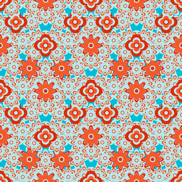 Patrón abstracto de flores sin fisuras Patrón de repetición