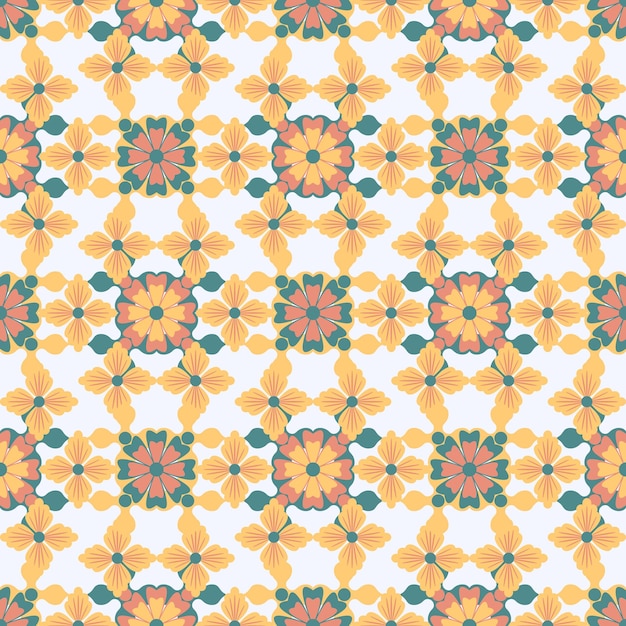 Patrón abstracto de flores sin fisuras Patrón de repetición