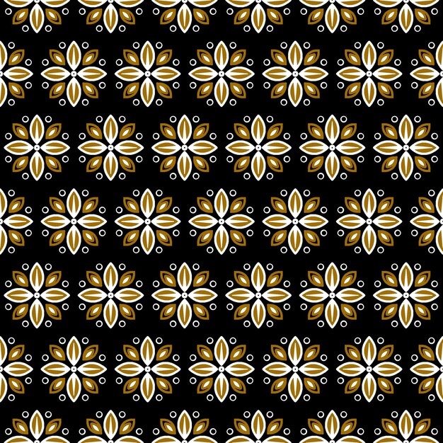 patrón abstracto de flores en un fondo negro