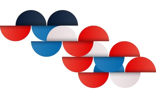 Patrón abstracto geométrico de mediados de siglo con formas simples y hermosa paleta de colores Composición de patrones geométricos simples Ilustración vectorial