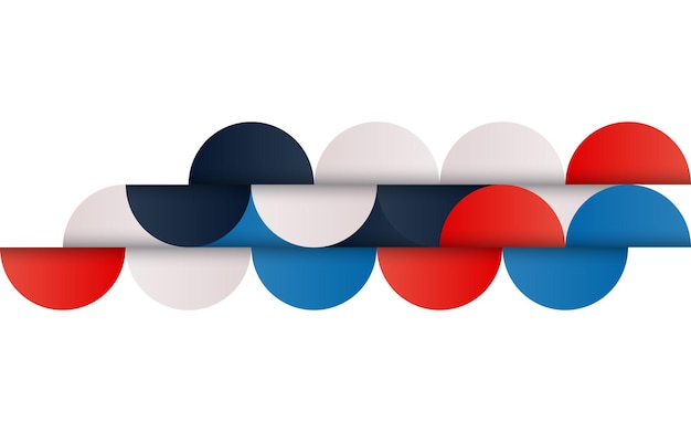Patrón abstracto geométrico de mediados de siglo con formas simples y hermosa paleta de colores Composición de patrones geométricos simples Ilustración vectorial