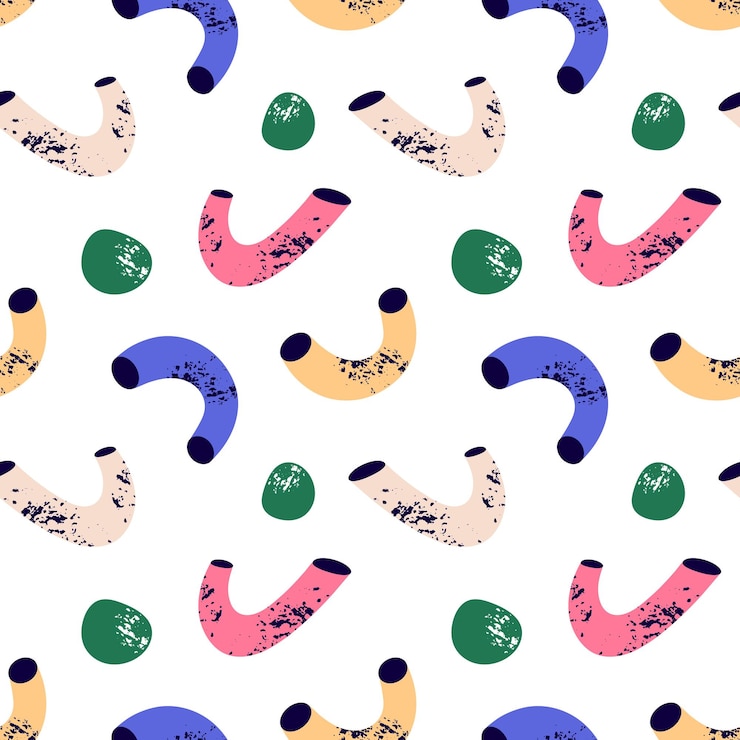 Vector patrón abstracto sin inconvenientes con formas modernas. textura sin fin con elementos creativos, impresión repetitiva. diseño de fondo geométrico de moda para textiles. ilustración de vector plano coloreado para decoración.