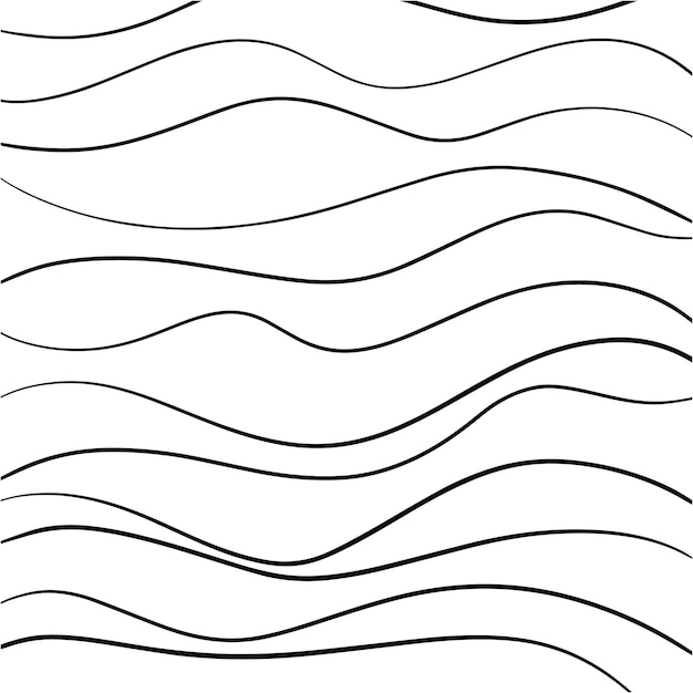 Patrón abstracto de líneas continuas que crean ondas rítmicas en un fondo en blanco