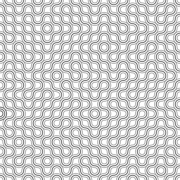 Patrón abstracto de líneas sinuosas sólidas Plantilla de fondo sin costuras para embalaje textura cubierta ropa diseño interior e idea creativa