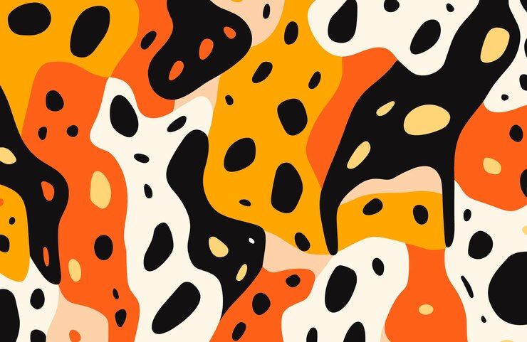 Vector patrón abstracto lleno de colores brillantes y formas geométricas