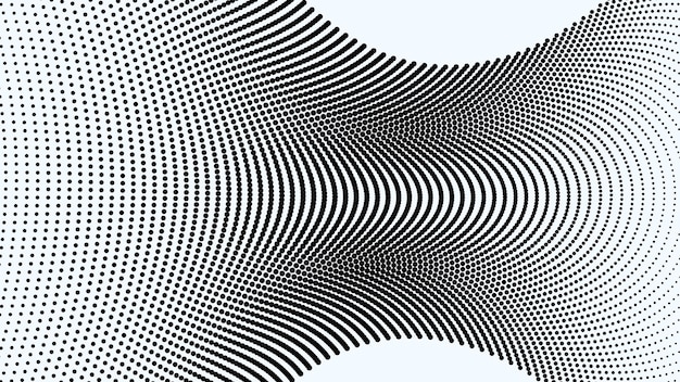Patrón abstracto de medio tono negro y blanco para telón de fondo o estilo de tela