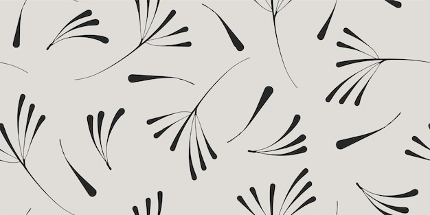 Patrón abstracto de moda con elementos florales Moderna plantilla vectorial para el diseño