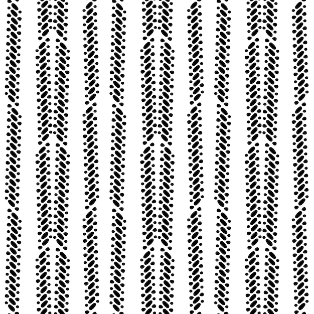 Patrón abstracto monocromo a rayas sin costuras para papel de envolver ropa de tela Vector illustrati