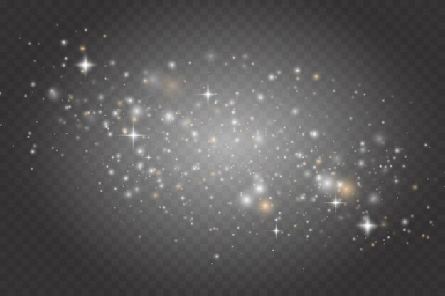 Patrón abstracto de Navidad. Partículas de polvo mágico espumoso. Efecto de luz brillante. Ilustración vectorial Destello de Navidad Polvo de estrellas.