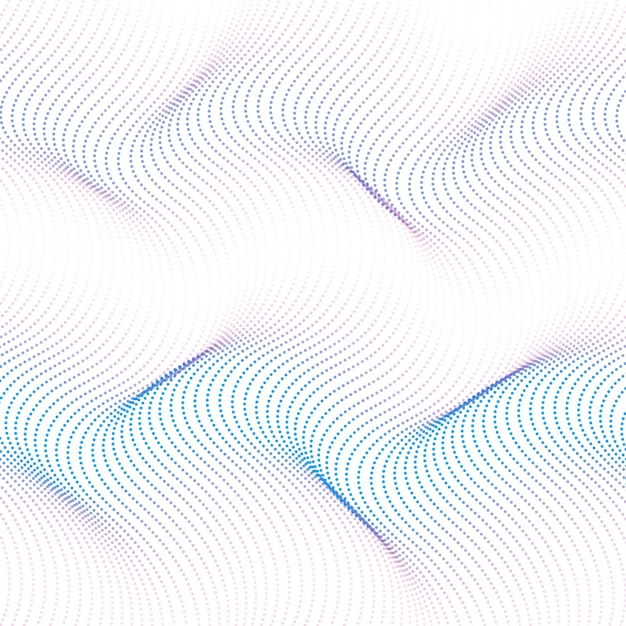 Patrón abstracto de ondas azules y púrpuras con puntos
