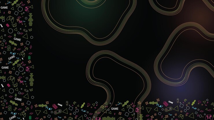 Vector patrón abstracto con patrón de joystick del gamepad ilustración vectorial de diseño de neón con color rgb adecuada para fondo de juegos y fondo tecnológico