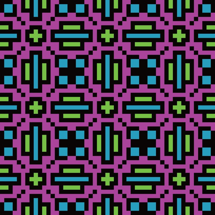 Vector patrón abstracto de píxeles sin costuras