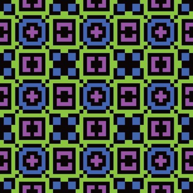 Vector patrón abstracto de píxeles sin costuras
