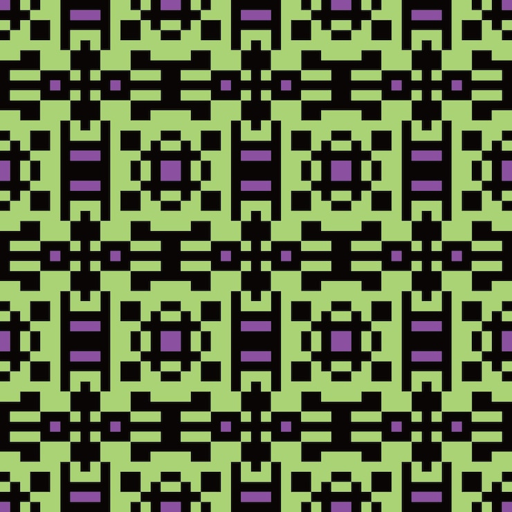 Vector patrón abstracto de píxeles sin costuras
