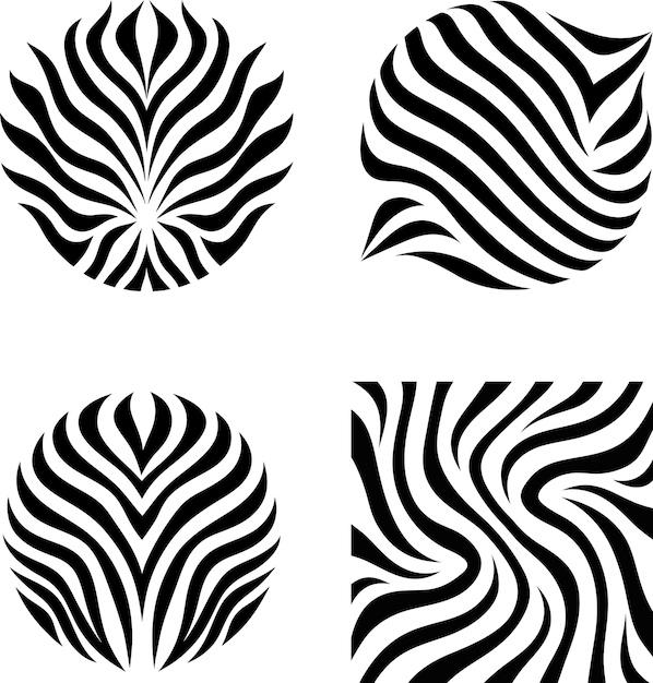 El patrón abstracto de las rayas de cebra