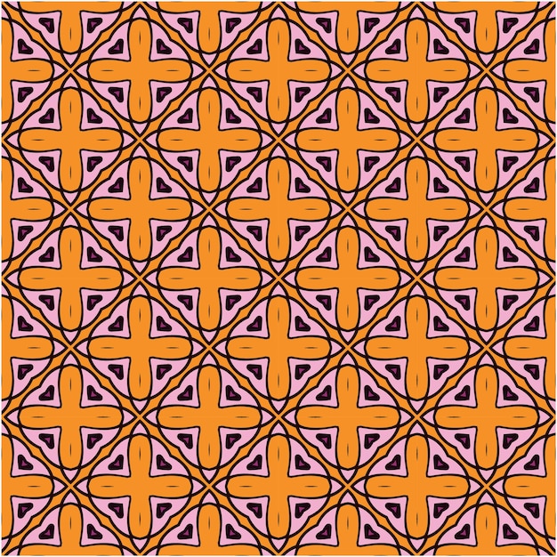 Patrón abstracto simple en estilo étnico
