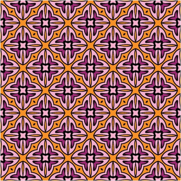 Patrón abstracto simple en estilo étnico