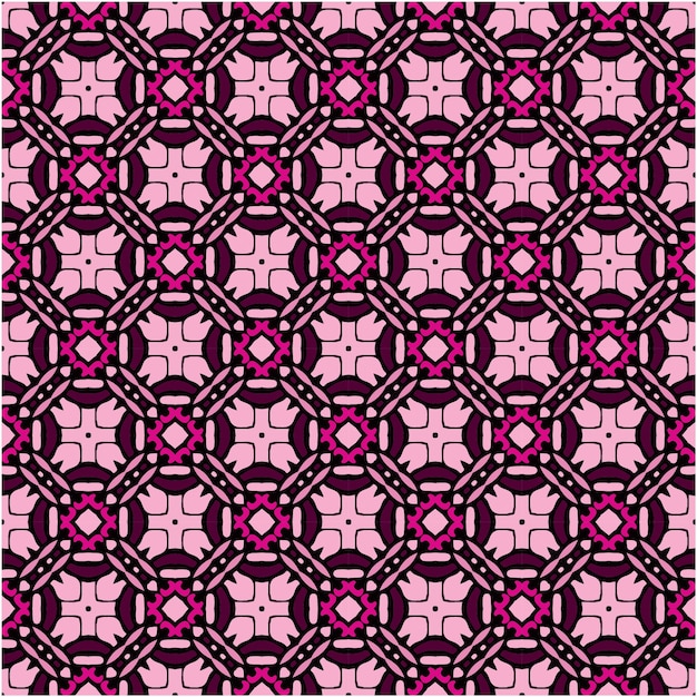 Patrón abstracto simple en estilo étnico