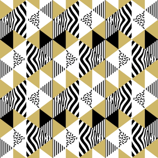 Patrón abstracto de triángulo sin fisuras de memphis