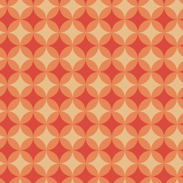 Patrón abstracto vectorial sin costuras con elementos geométricos naranja y amarillo