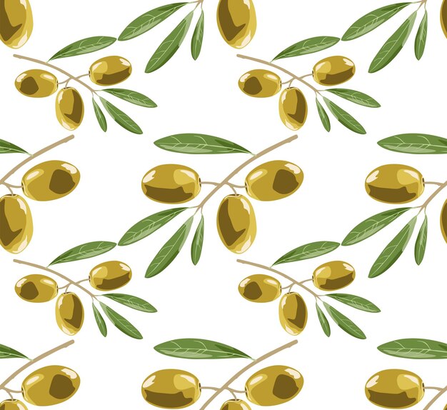 Un patrón de aceitunas negras y amarillas