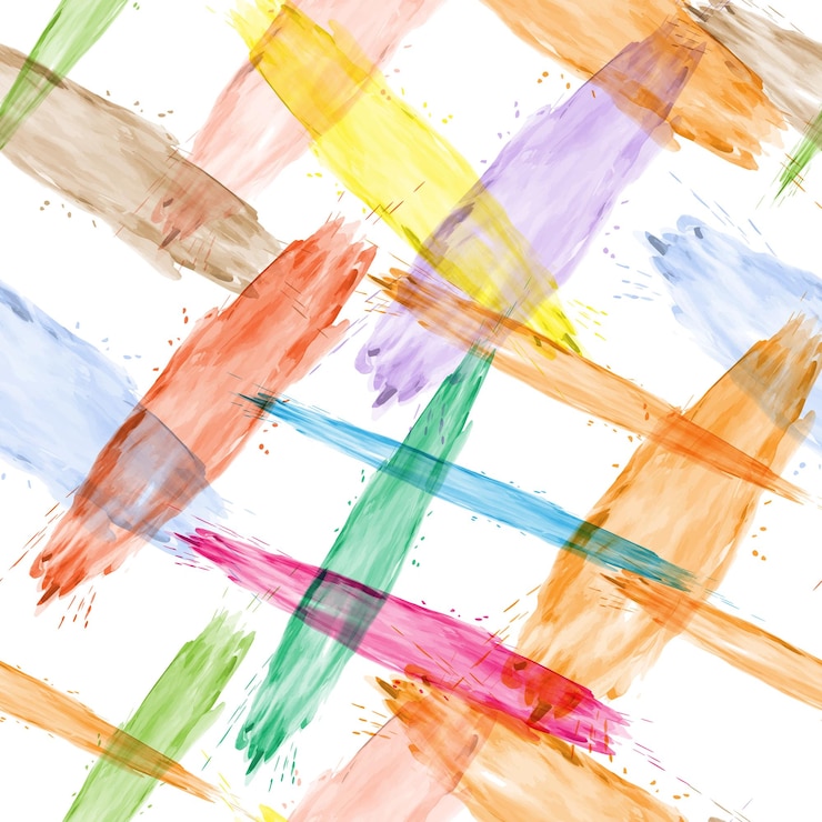 Vector patrón de acuarela transparente de color abstracto con pinceladas para banners de textura textiles y fondos simples