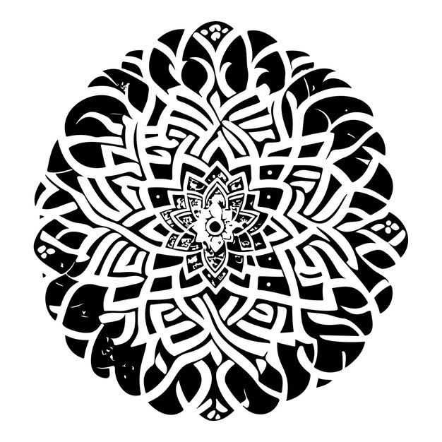 patrón de adorno árabe ramadán icono dibujo a mano color negro símbolo del logotipo perfecto
