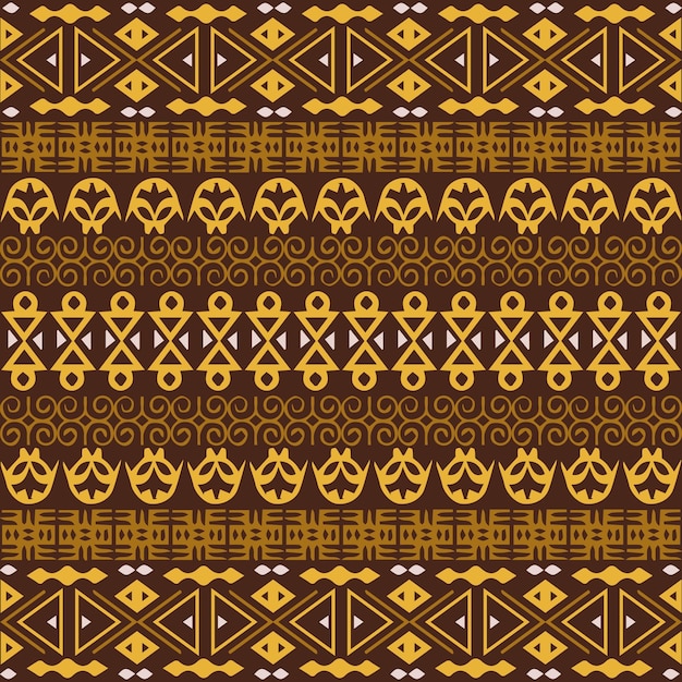 Patrón africano inconsútil patrón étnico colorido en tonos marrones