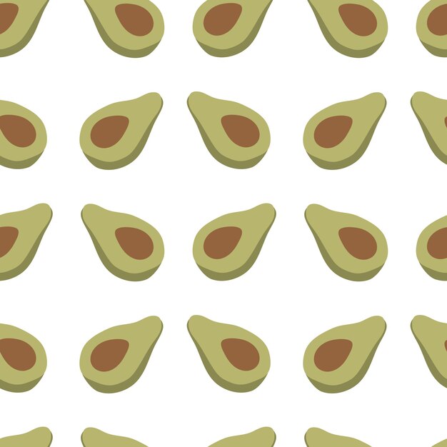 Patrón de aguacate sin costuras Aguacate vectorial verde Para embalaje papel de embalaje cuaderno de menú ropa