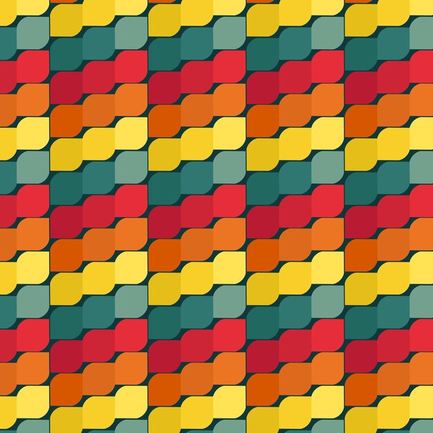Patrón de alfombra sin costuras en estilo retro