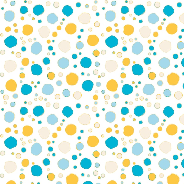 un patrón amarillo y azul con círculos