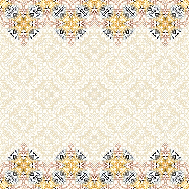 Un patrón amarillo y azul con un fondo blanco.