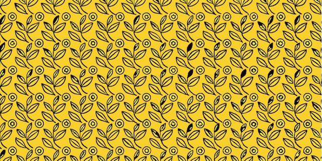 Patrón amarillo floral