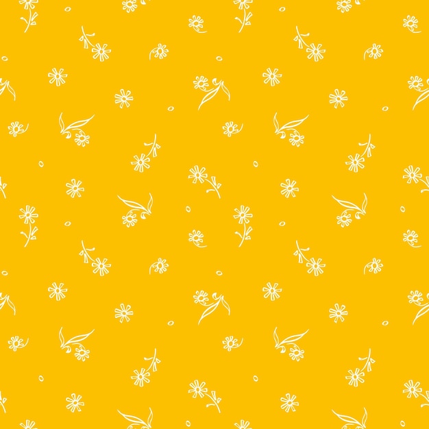 Patrón amarillo floral