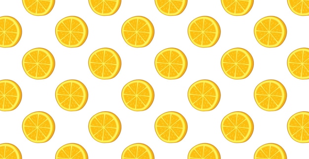 Patrón de anillo naranja panorámico sobre fondo blanco - Vector