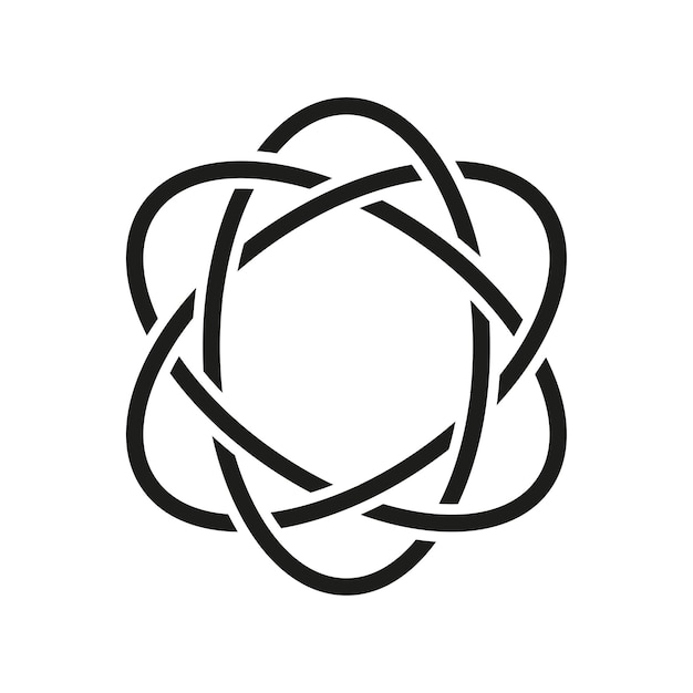 Patrón de anillos entrelazados Arte de complejidad de unidad Ilustración vectorial infinita simple EPS 10