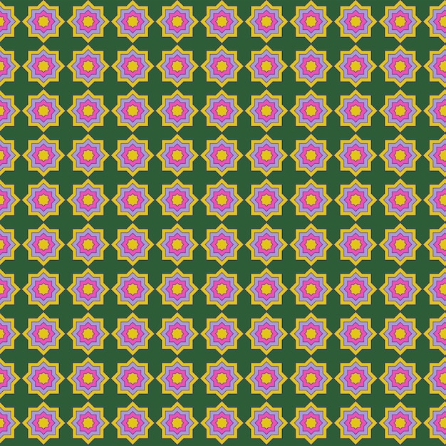 Patrón árabe de contraste vectorial.
