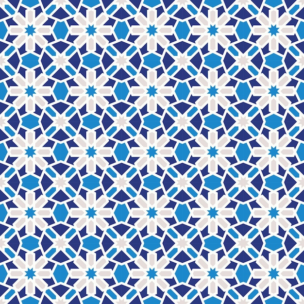 Patrón árabe de fondo Vector de ornamento islámico Geometría árabe tradicional