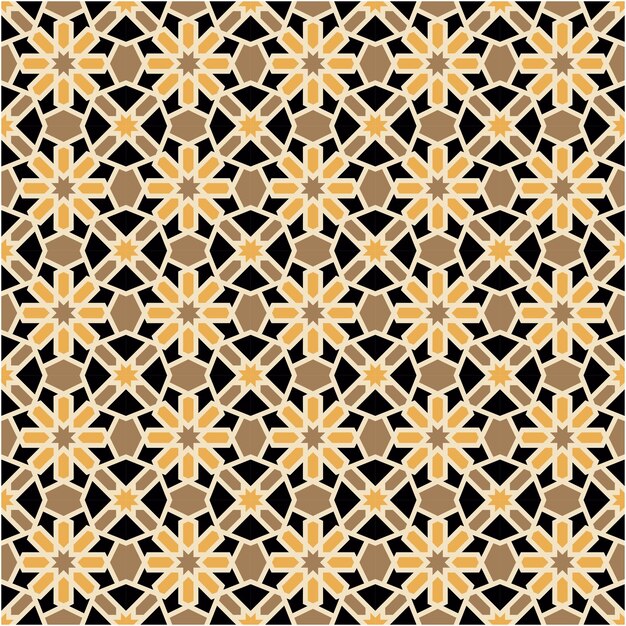 Patrón árabe de fondo Vector de ornamento islámico Geometría árabe tradicional