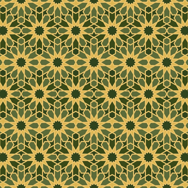 Patrón árabe de fondo Vector de ornamento islámico Geometría árabe tradicional