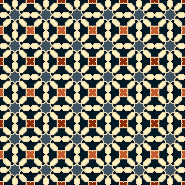 Patrón árabe de fondo Vector de ornamento islámico Geometría árabe tradicional